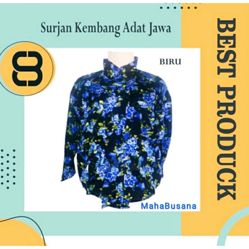 Kebaya dan Sorjan Surjan Kembang Dewasa Pria Sorjan Bunga  Surjan Kembangan  Pakaian Tradisional Jaw