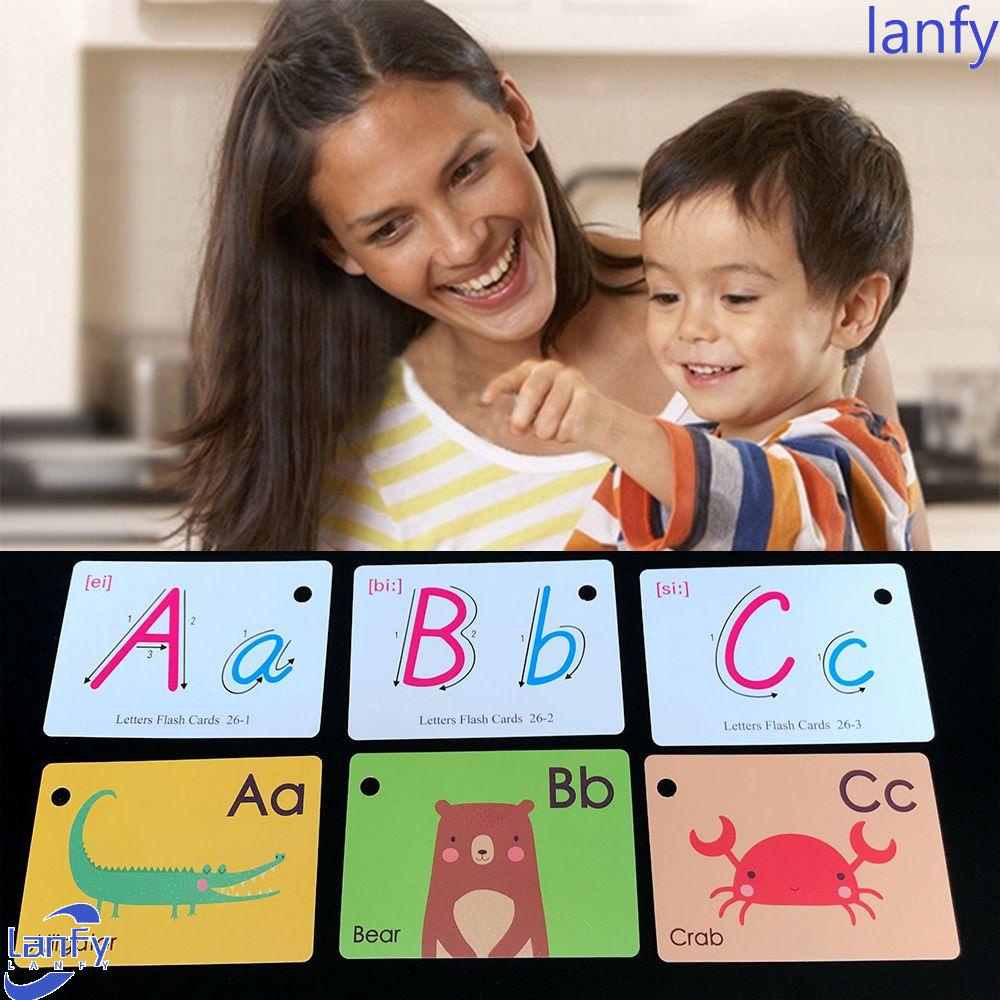 LANFY Flash Cards Tk Matematika Alfabet Bahasa Inggris Belajar Awal Belajar Edukasi Mainan