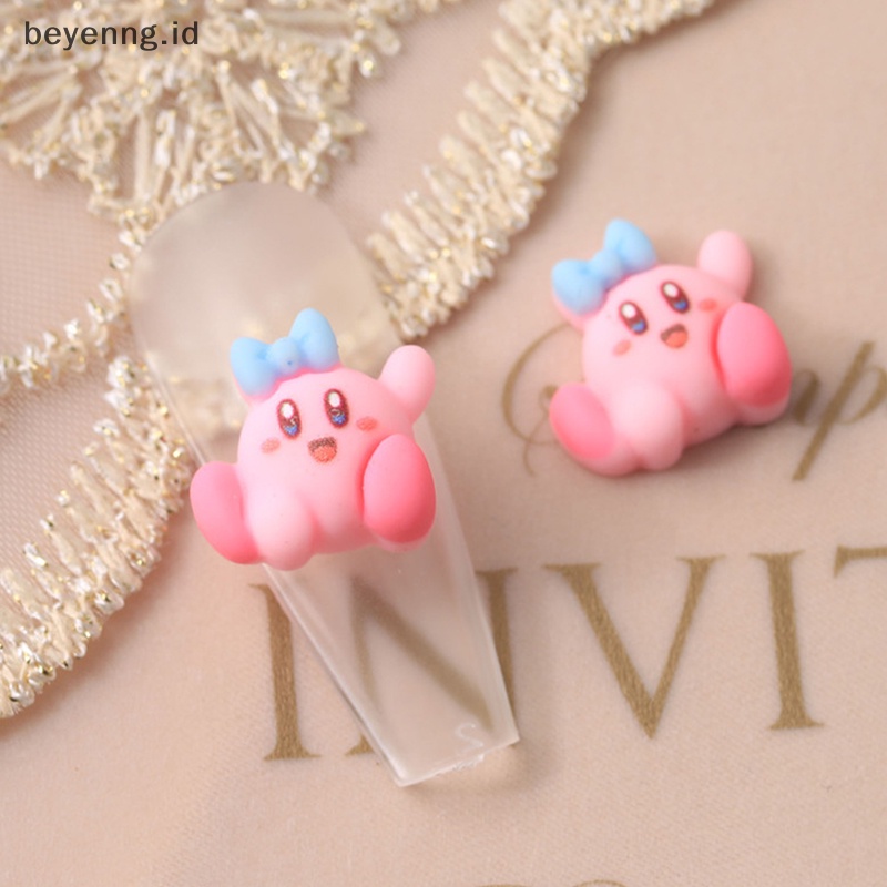 Beyen 10pcs Kartun Kirby Dekorasi Nail Art Casing Ponsel Diy Klip Rambut Bahan ID