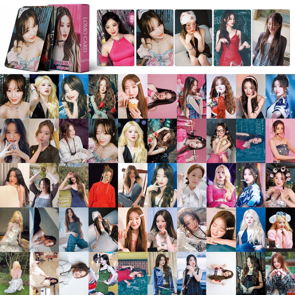 55pcs /box SHUHUA (G)I-DLE Photocards Album I FEEL Lomo Cards GIDLE Kpop Postcards