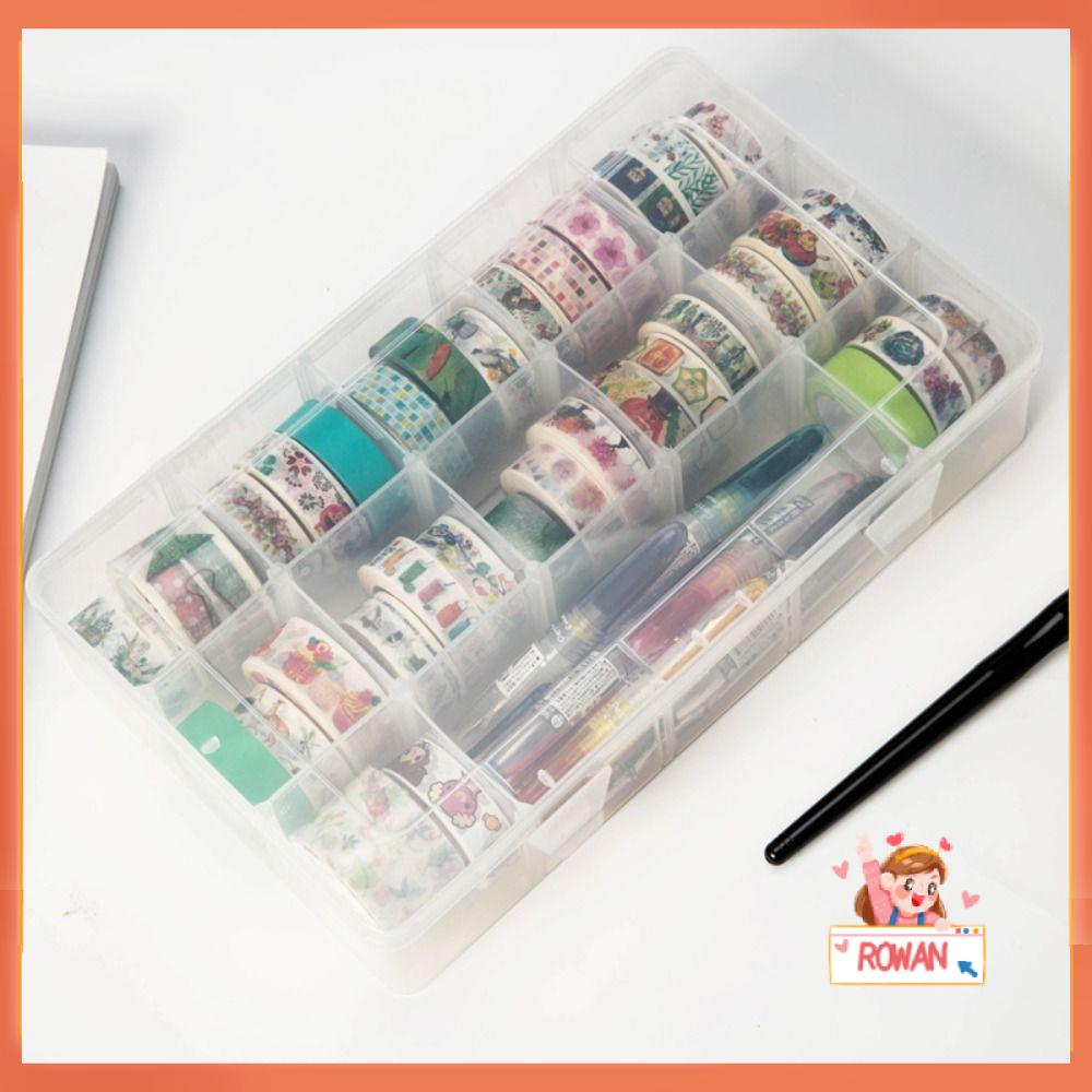 R-FLOWER Kerajinan Organizer Untuk Washi Accessories Box Sticker Alat Tulis 15sekat