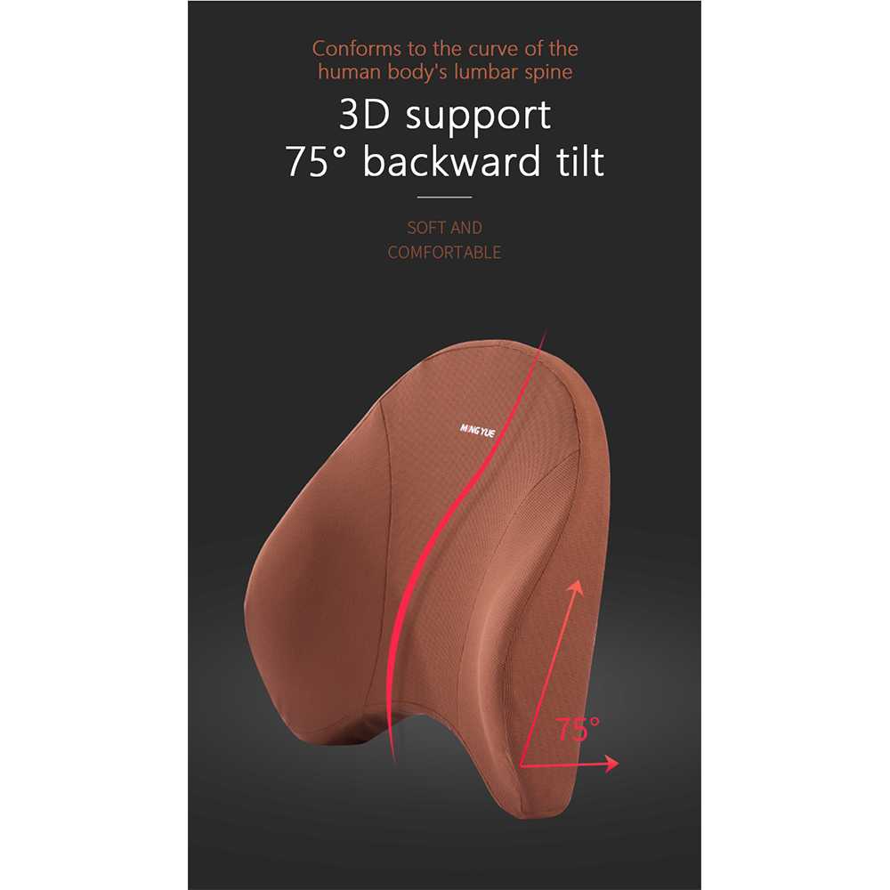 Bantal Punggung Sandaran Jok Mobil Memory Foam Lumbar Support BURNHILDA