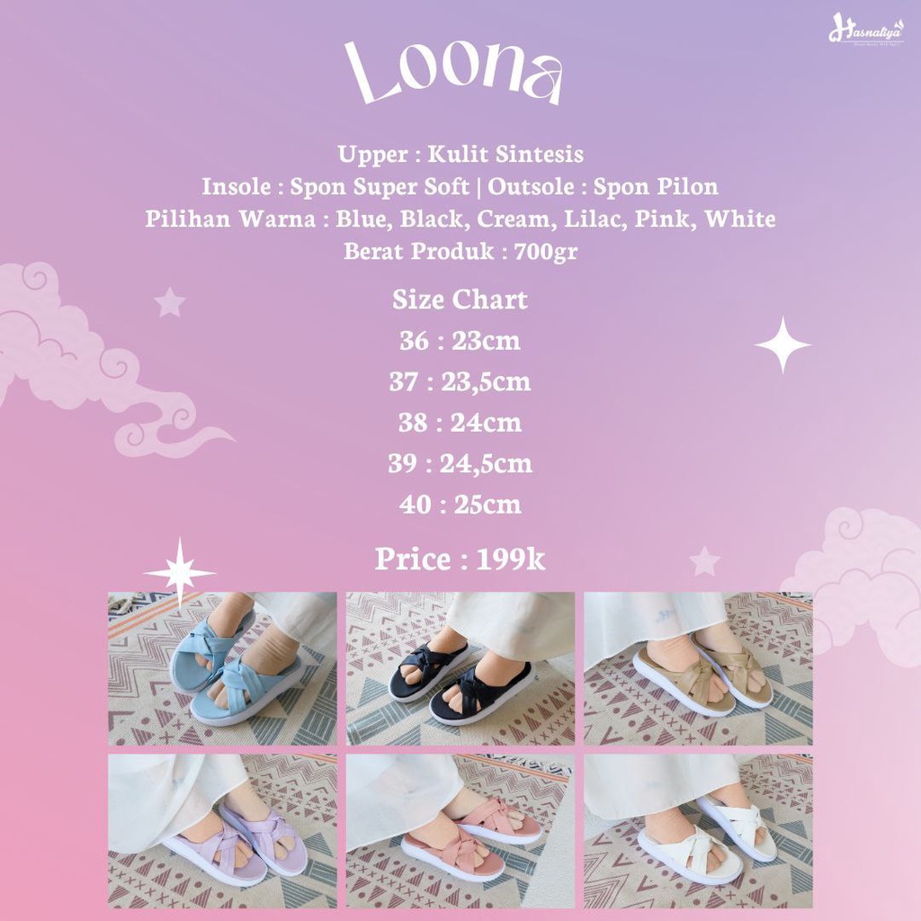Sandal Luna Dewasa ORIGINAL by Hasnaliya