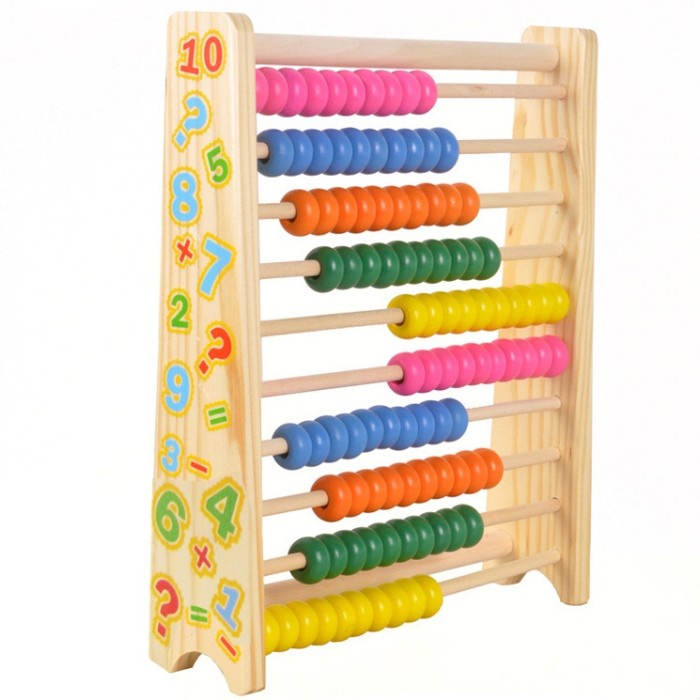 Papan Sempoa Kayu Mainan - Sempoa + Stick