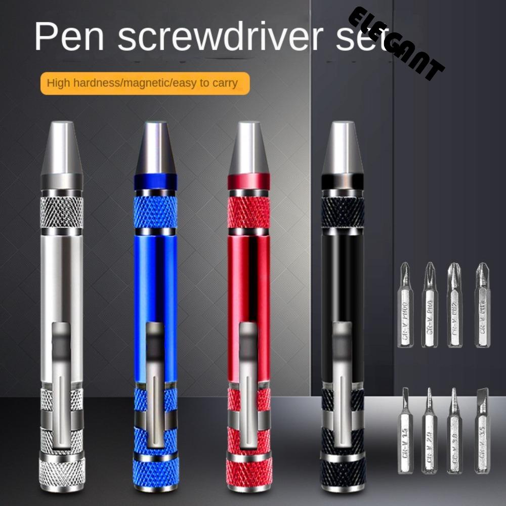 【 ELEGANT 】 8-in-1 Screw Driver Mini Serbaguna Untuk Reparasi Ponsel Obeng Multifungsi