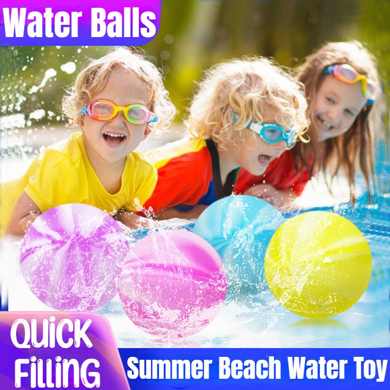 [Fitur] Bola Air Lempar Tangan Isi Cepat/Bola Air Reusable/Balon Percikan Anak Pantai Musim Panas/Mainan Air Kolam Renang/Water Bomb Silikon Anak Dewasa