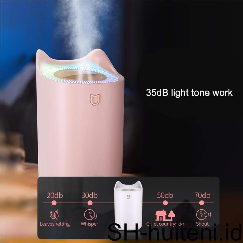 3000ml Double Spray Humidifier USB Cool Mist Diffuser Air Purifier Dengan Lampu Malam