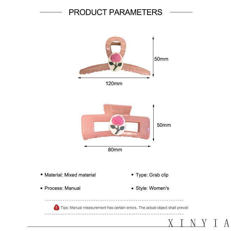 Versi Korea Gaya Baru Mawar Jepit Rambut Akrilik Fashion Gadis Hiu Klip Berkelas Aksesoris Rambut