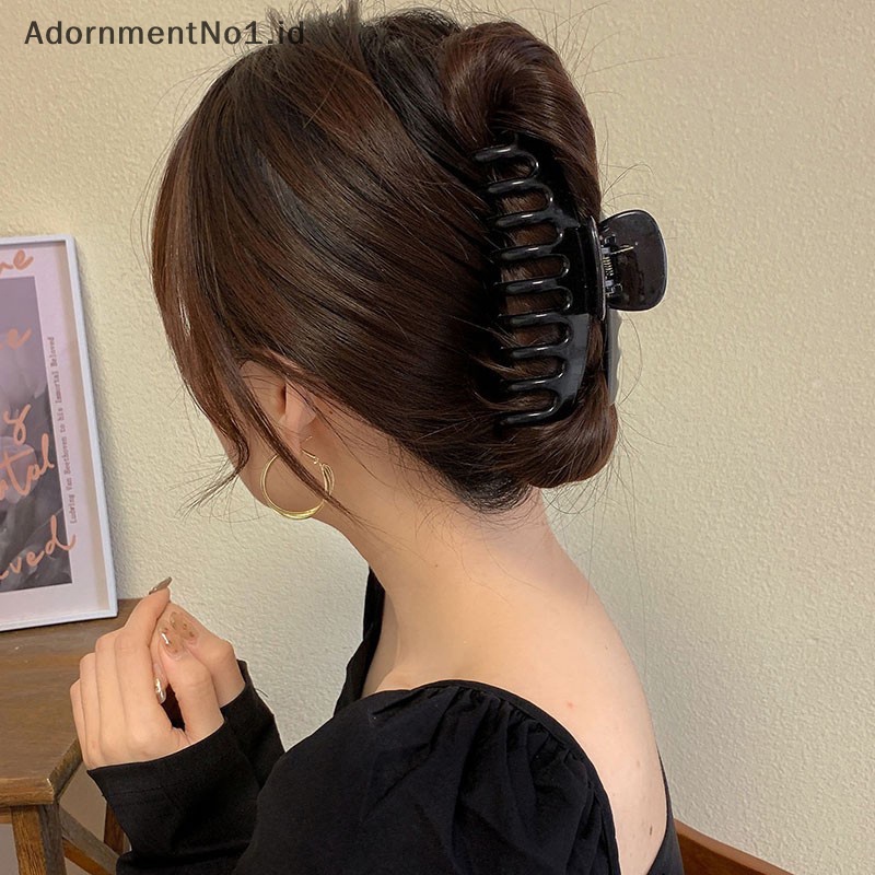 [AdornmentNo1] Baru wanita besar Hair Claw Clip Crab jepit cewek Ponytail Hair Claws mandi Clip Fashion aksesoris rambut hadiah hiasan kepala