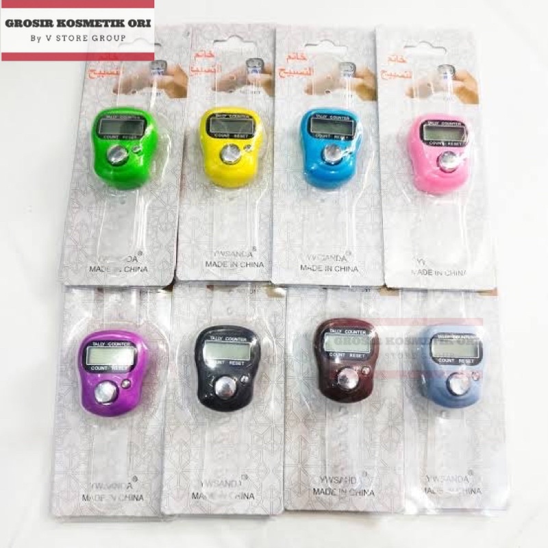 (PAKET ISI 10 TASBIH DIGITAL )Alat Hitung Digital Tasbih Mini Elektronik Finger Tally Counter Mini J