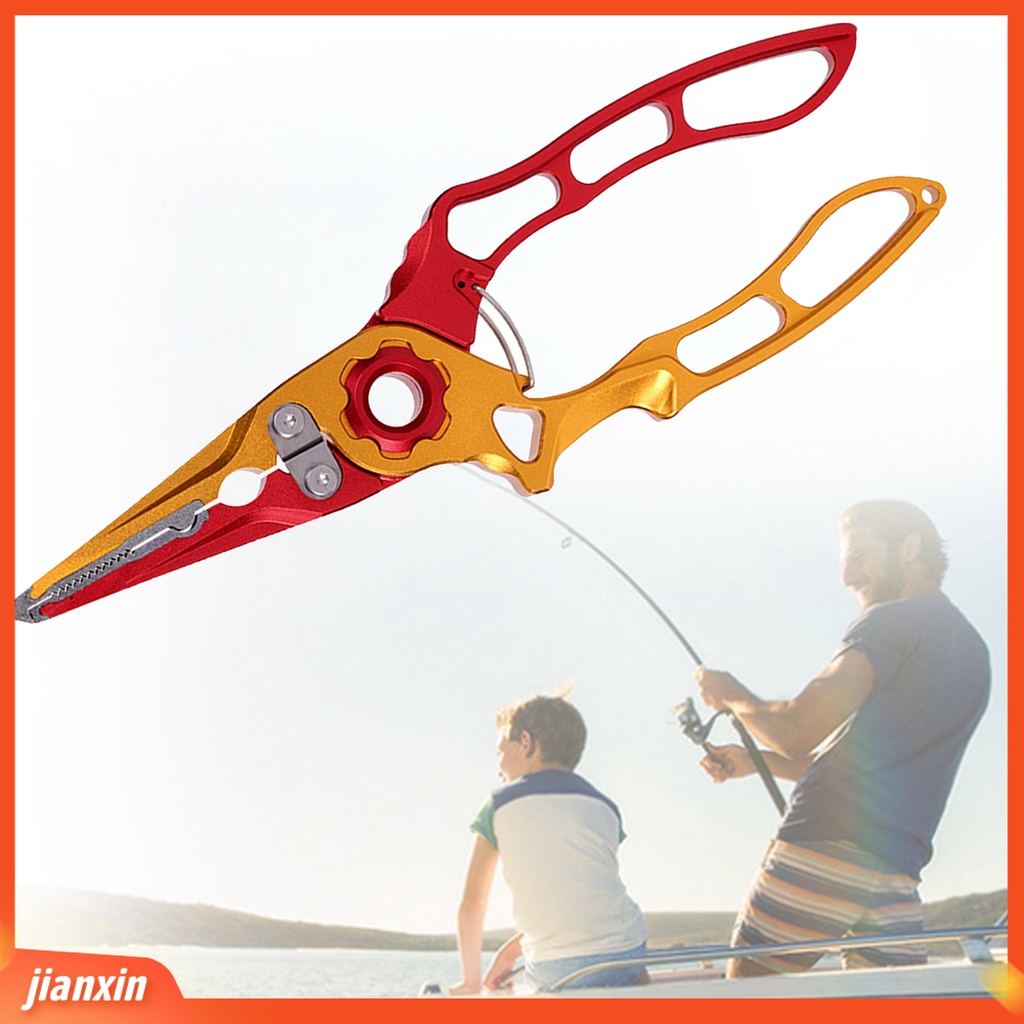 (In Stock) Tang Pemikat Pancing Multifungsi Kunci Pengaman Titanium Alloy Kekuatan Tinggi Pemotong Tali Memancing Gunting Memancing Aksesoris