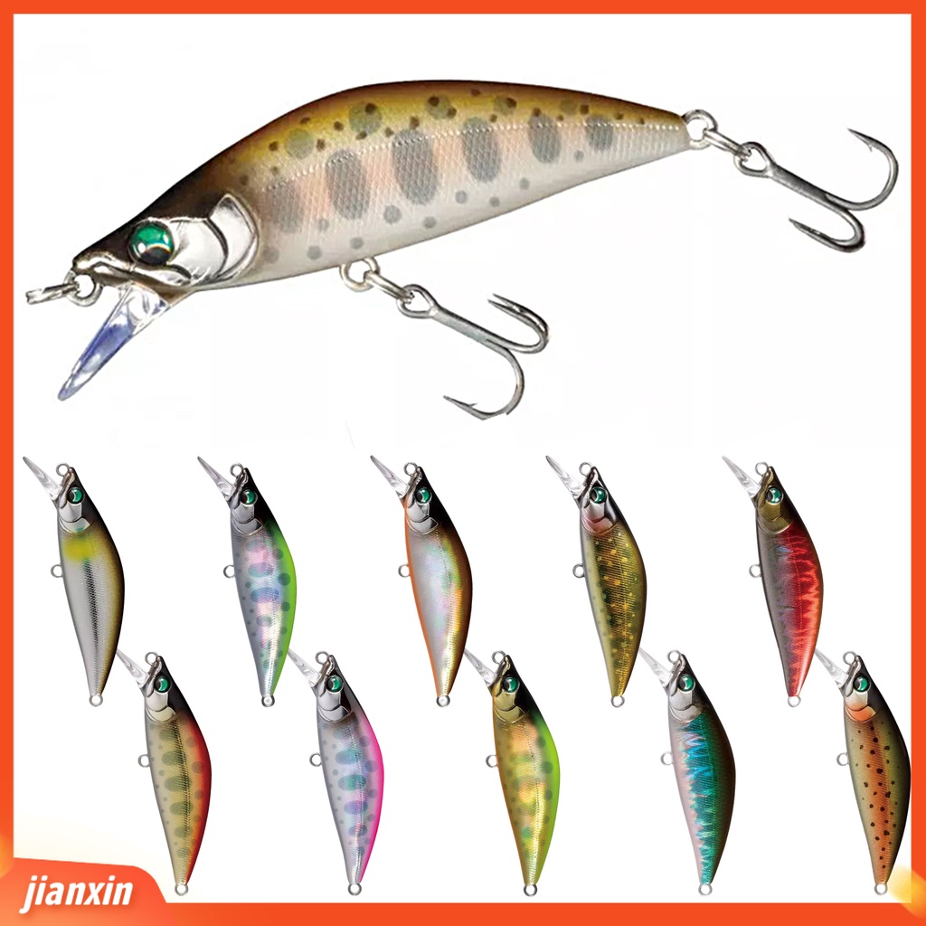 (In Stock) 50mm /5.2g Umpan Pancing Realistis 3D Simulasi Fisheye Tajam Kait Warna Terang Lempar Panjang Memancing Universal Ikan Kecil Tenggelam Umpan Tenggelam Untuk Outdoor