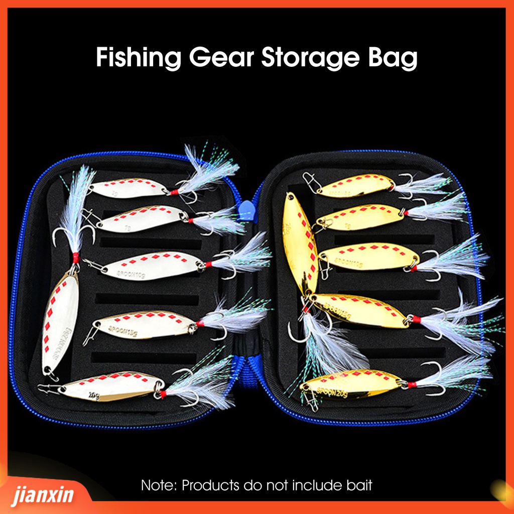 (In Stock) Menebal Tas Umpan Tahan Air EVA Inner Halus Resleting Memancing Case Angling Perlengkapan