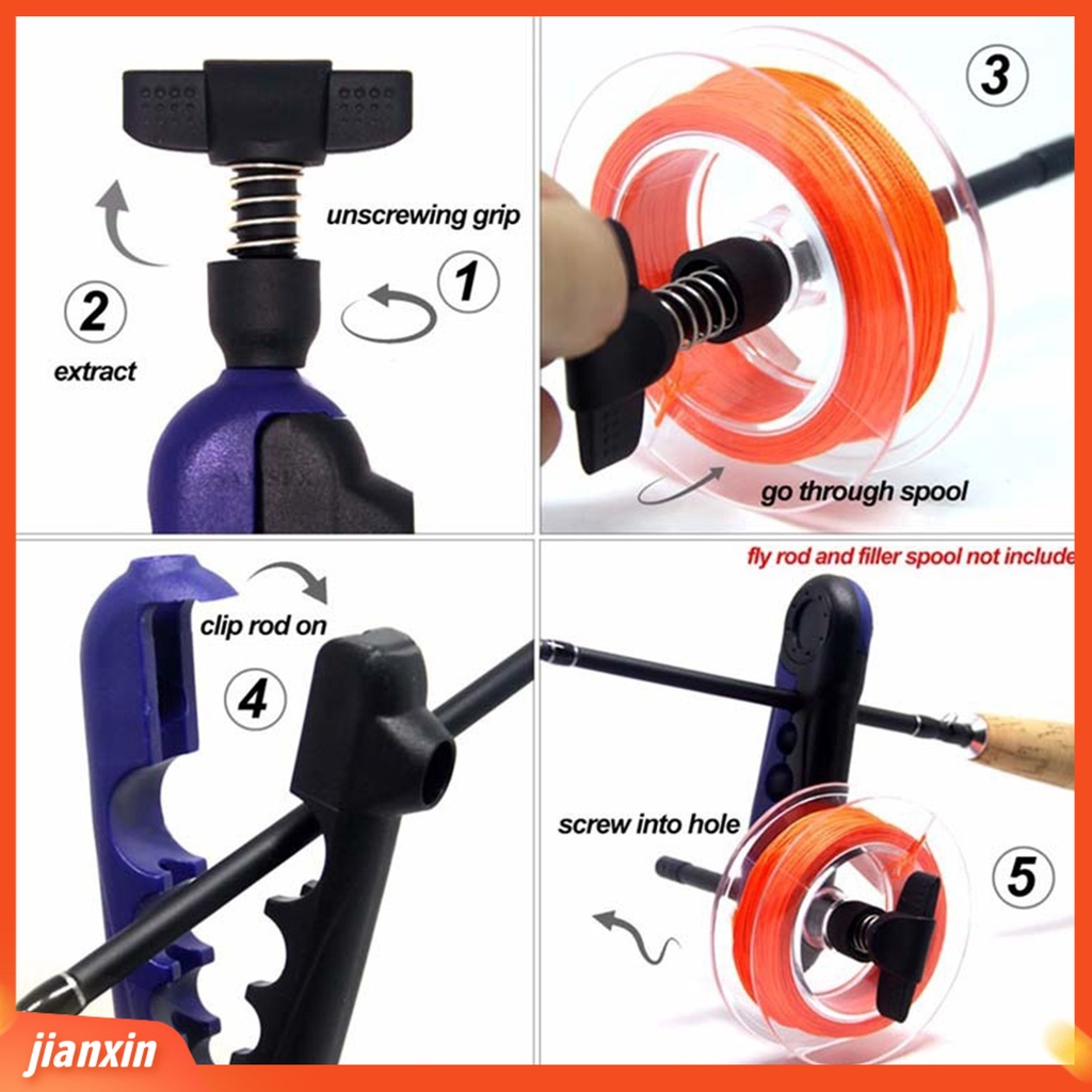 (In Stock) Penggulung Garis Pancing Tahan Aus Instalasi Mudah Stasiun Garis Spool Portable Plastik Bisa Dilepas Untuk Outdoor