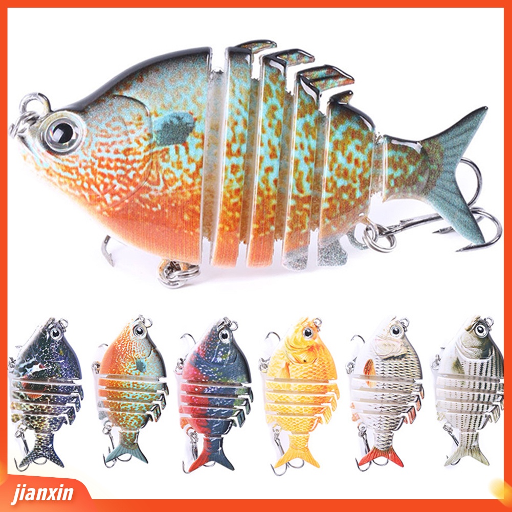 (In Stock) 6.35cm 8g 6bagian Buatan Memancing Umpan Wobbler Ikan Renang Alat Tackle