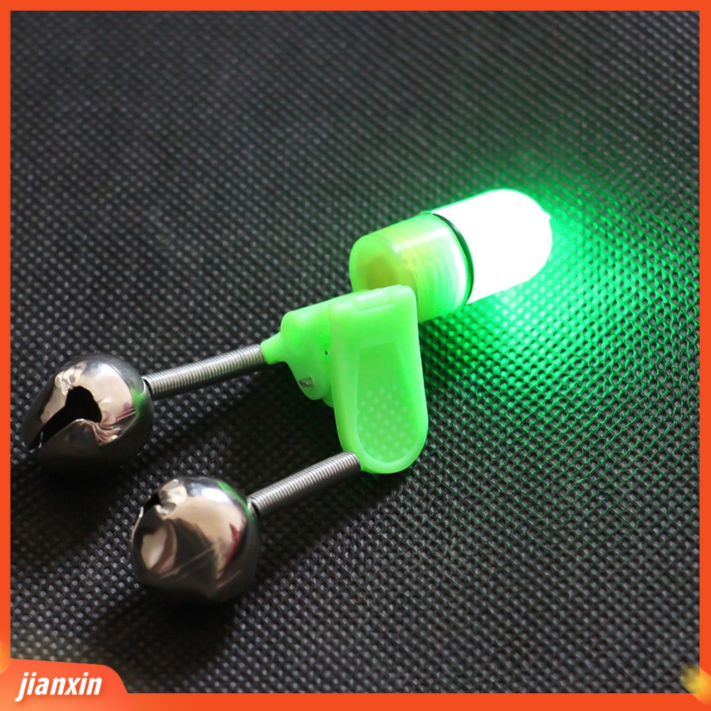 (In Stock) 10Pcs Alarm Umpan Ikan Luminous Waterproof Metal Fishing Rod Bait Alarm Untuk Memancing Malam Hari