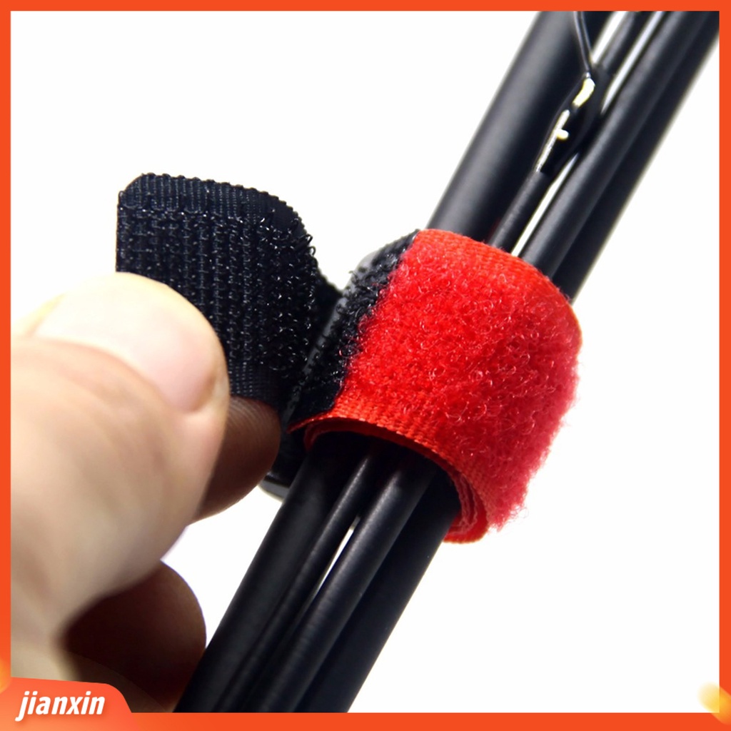 (In Stock) 10pcs Tali Pengikat Batang Melar Perekat Diri Nilon Memancing Tape Straps Fishing Tackle Aksesoris