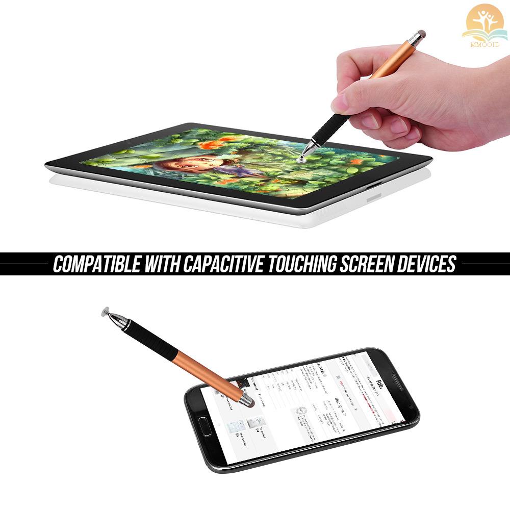 In Stock 2-in-1 Pen Stylus Presisi Dengan Kepala Konduktif Dan Ujung Cakram Universal Touchscreen Pen Set Untuk Semua Kapasitif Touchscreens Ponsel Tablet Paket 1 Pcs Emas