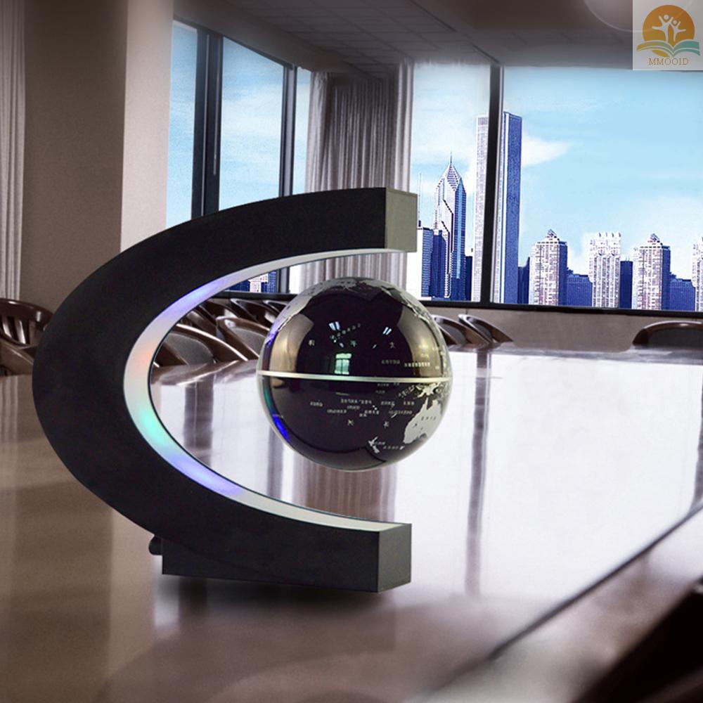 In Stock 3inch Magnetic Levitation Floating Globe Globe Peta Dunia Dengan Bentuk C Base Lampu LED Untuk Mengajar Dekorasi Meja Kantor Rumah