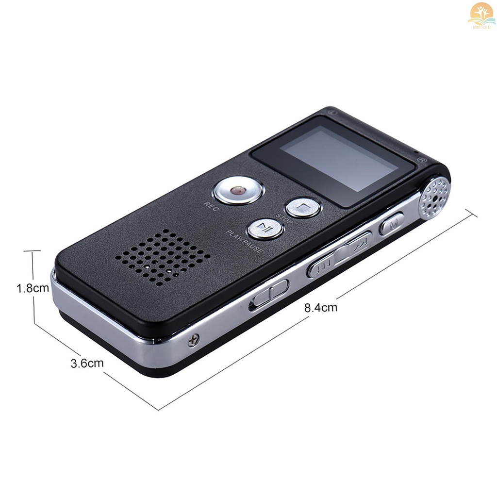 In Stock 8GB Intelligent Digital Audio Voice  Recorder Dictaphone MP3 Music Player Voice Activate VAR A-B Repeating