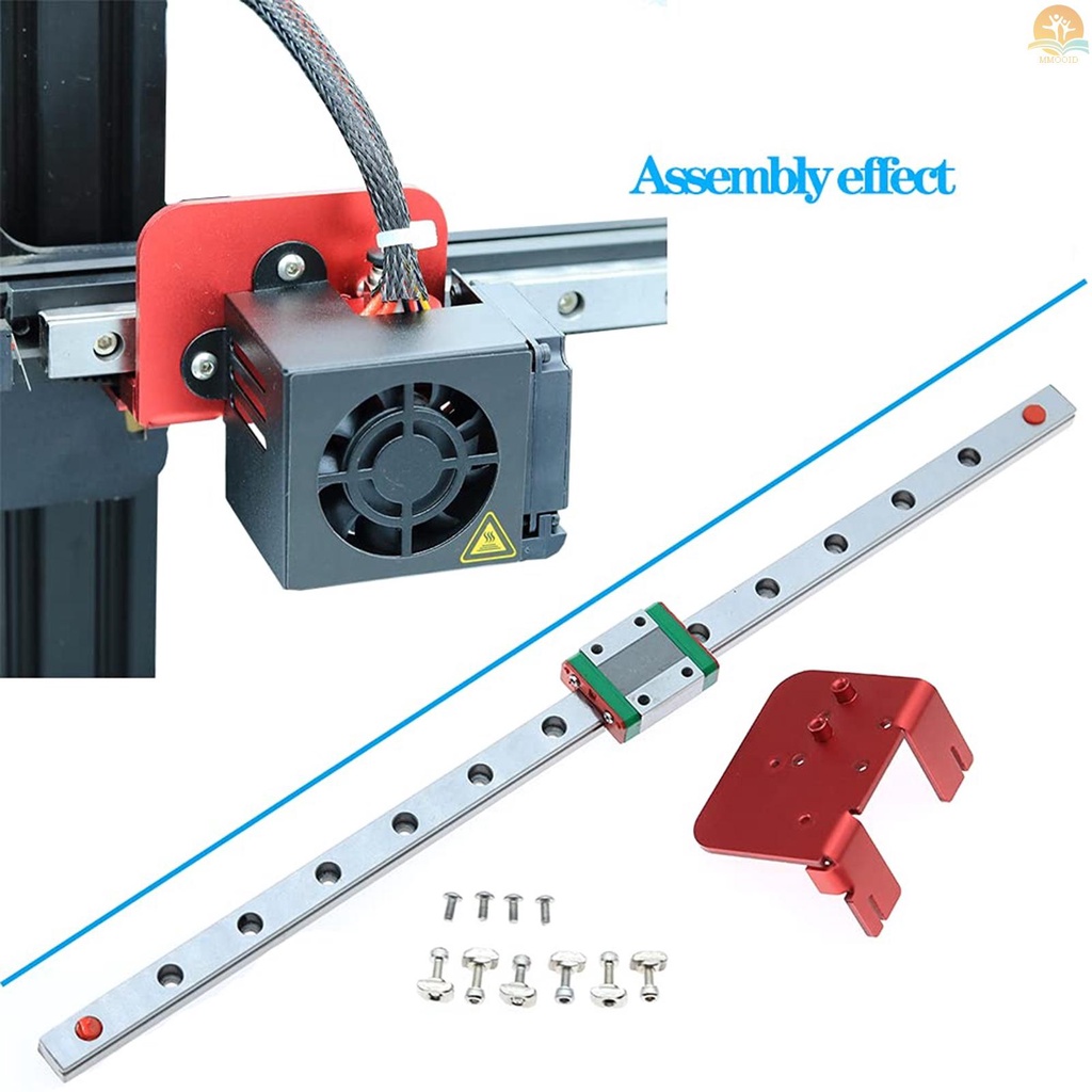 In Stock Ender 3x-axis MGN12C Linear Rail Guide Kit Dengan Fix Plate Mount Bracket Untuk Ender3 Pro /Ender3 Upgrade Printer 3D Accessary