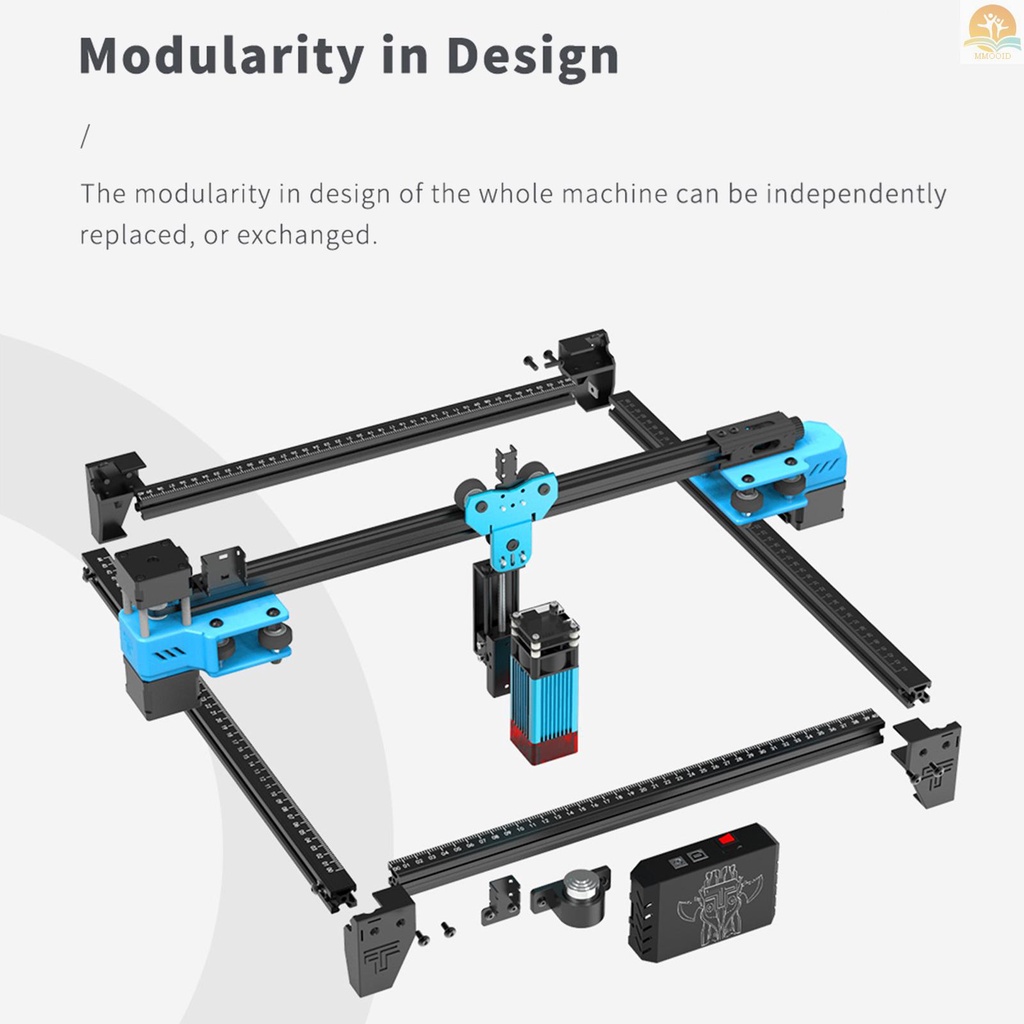 In Stock Dua Pohon TTS Laser Engraver 5.5W Compressed Spot Laser Engraving Cutting Machine 300x300mm Dengan Titik Fokus Cepat Garis Skala Presisi Offline Sambungan Aplikasi Ukiran Su