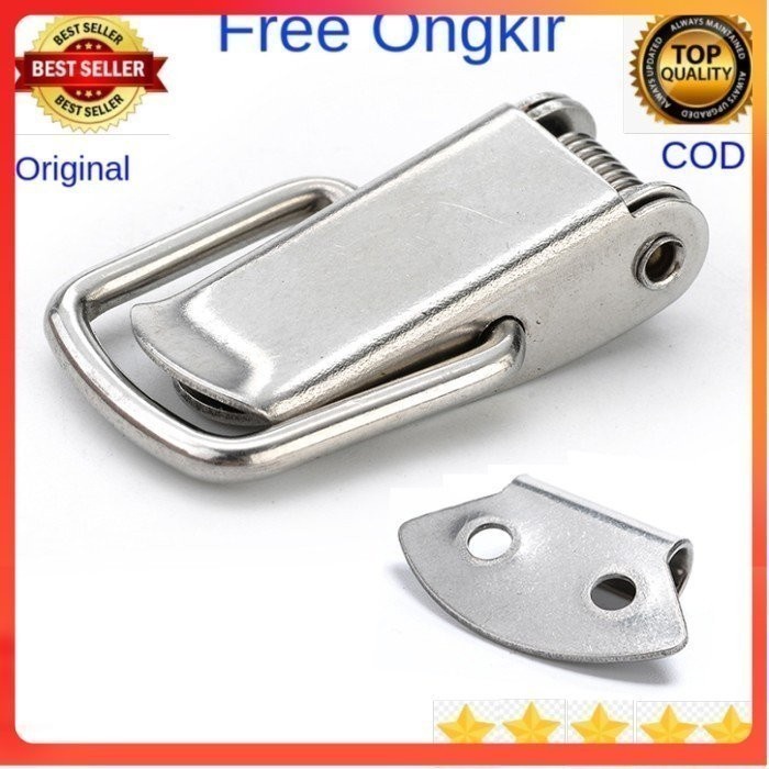 

Kancing Kunci Spring Loaded Toggle Latch Catch Hasp - KAK-J107 Silver . NH