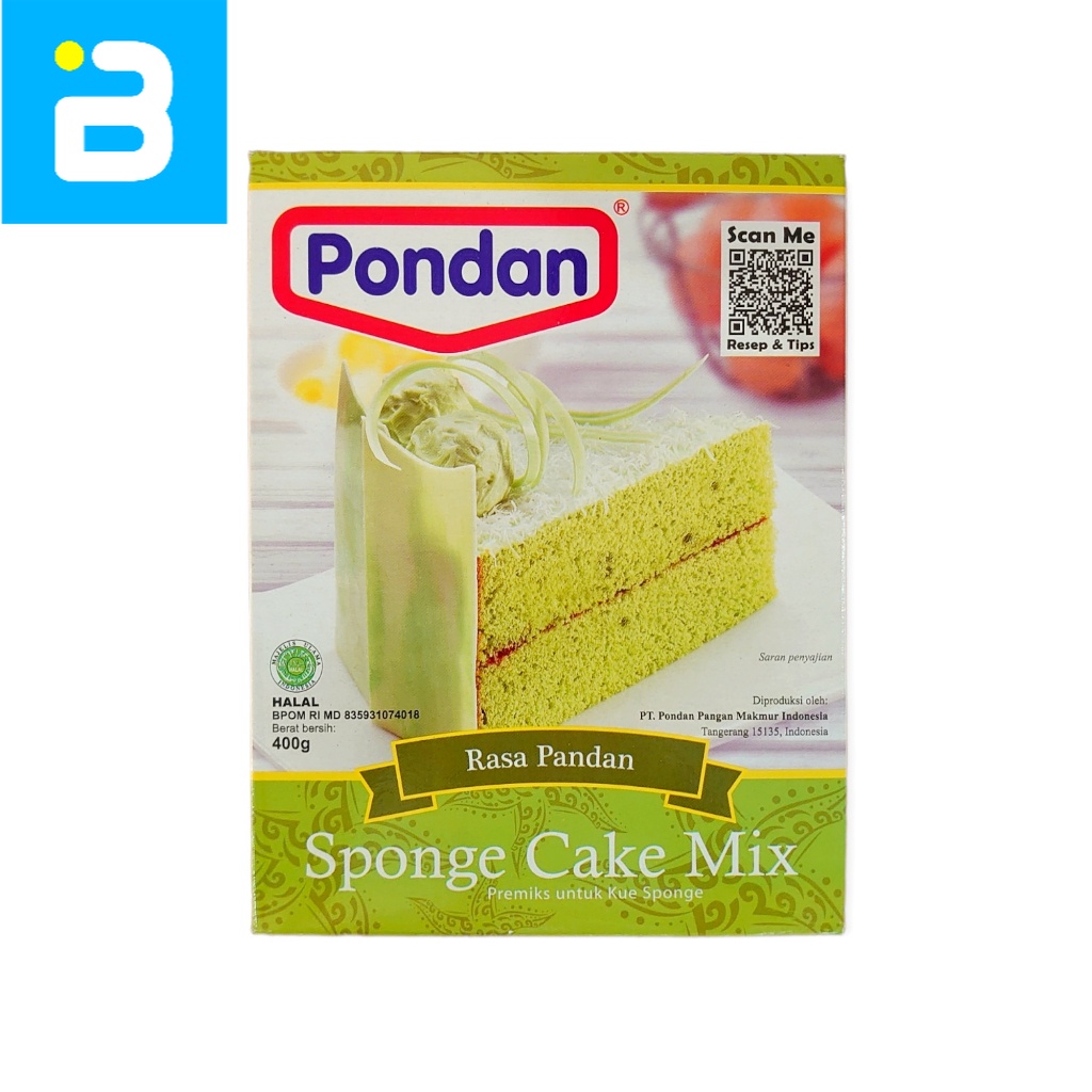 

Pondan Sponge Cake Mix Pandan 400 G