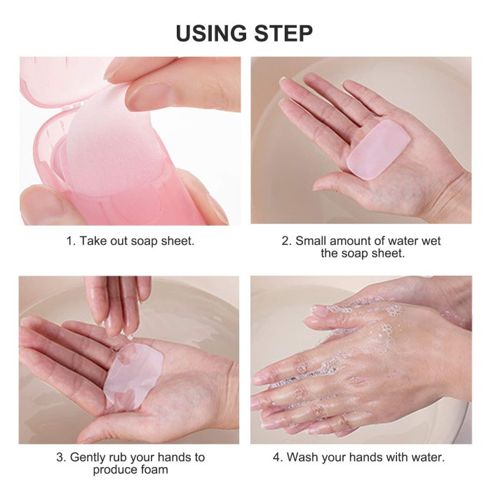 Travel Paper Hand Soa Portable Cuci Tangan  Mini isi 20