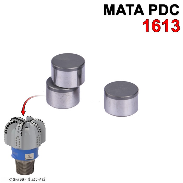 Mata Bor PDC 1613 Drill Sumur 16 mm Cutter Widia Tricon Diamond Geological