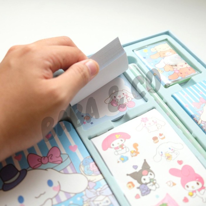 

PAKET JURNAL DAIRY 7 IN 1 MY MELODY AND CINNAMOROLL BUKU MURAH - Merah Muda