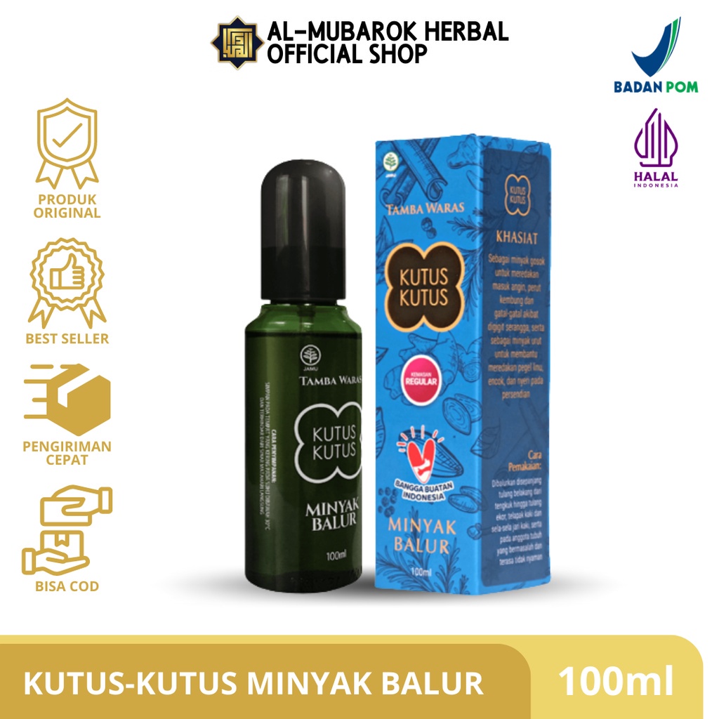 Kutus Kutus Original Kutus Original Minyak Asli Pijat Ukuran Sedang 100 Ml Urut Gosok Aromaterapi Ba
