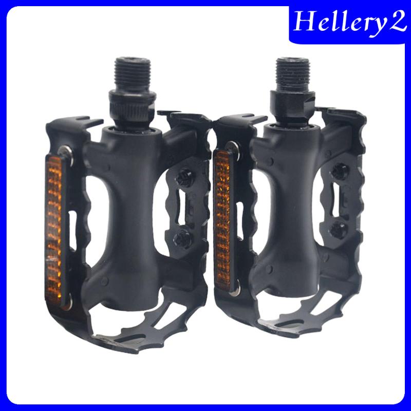 [Hellery2] 2pcs Pedal Sepeda Pedal Paduan Aluminium Bagian Bersepeda Bersepeda Pedal Sepeda Pedal Datar Untuk Sepeda Lipat Peralatan Bersepeda Luar Ruangan