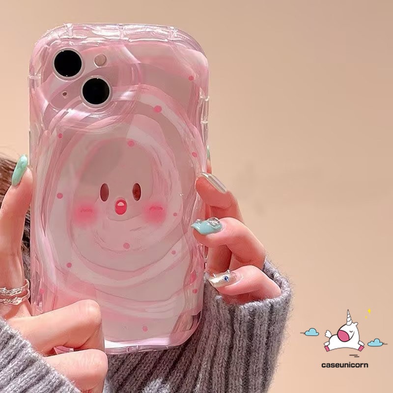 Case Ekspresi Warna-Warni Kartun Untuk Infinix Hot8 10Lite 30i 9panas10 11 20 8 9 12 30 Main Cerdas6 7 6Plus 5catatan12 G96 12 4G Smiley Lucu Glossy 3D Wavy Curved Edge Soft Case