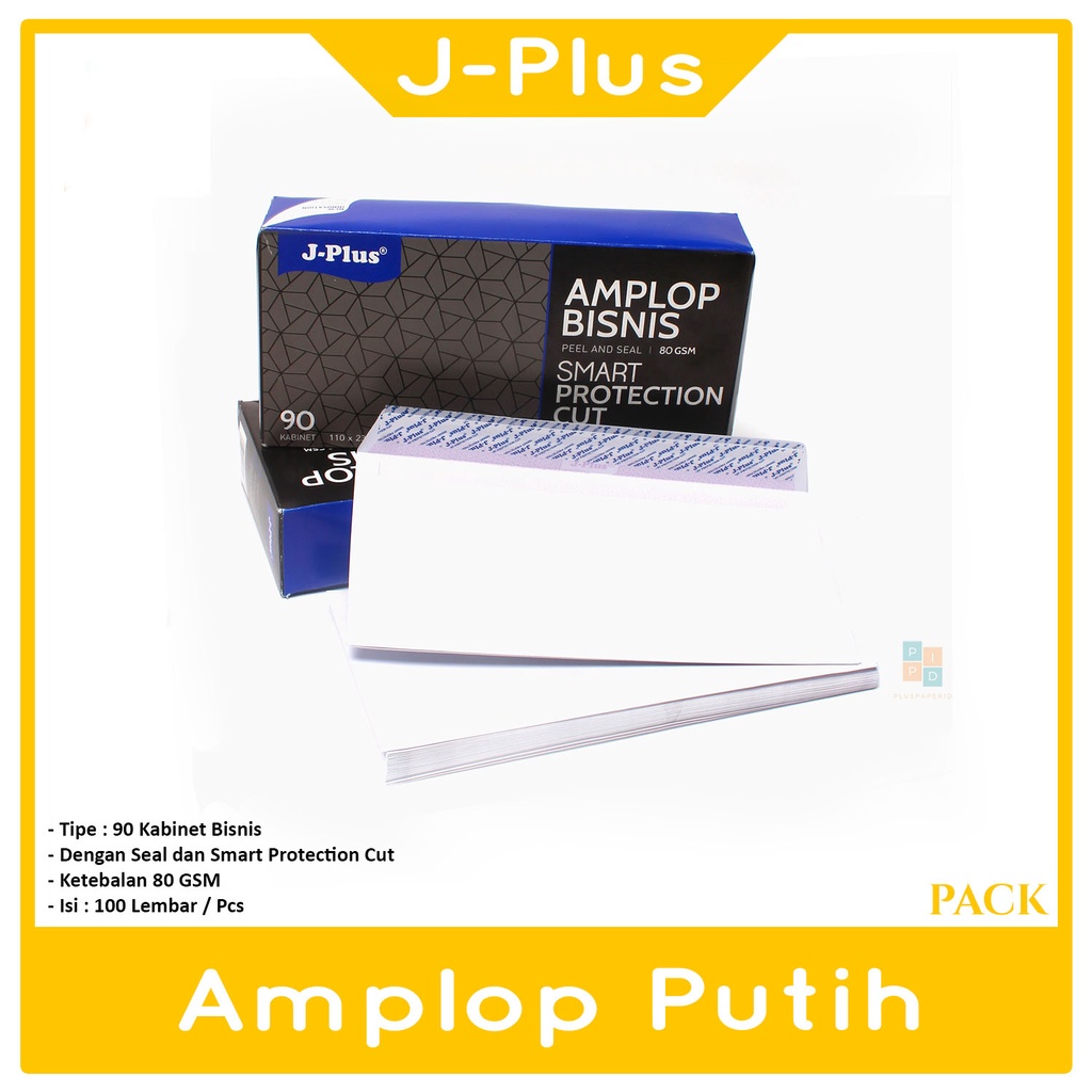 

J-PLUS - Biru Amplop Putih Polos No.90 - 80gsm - Pack