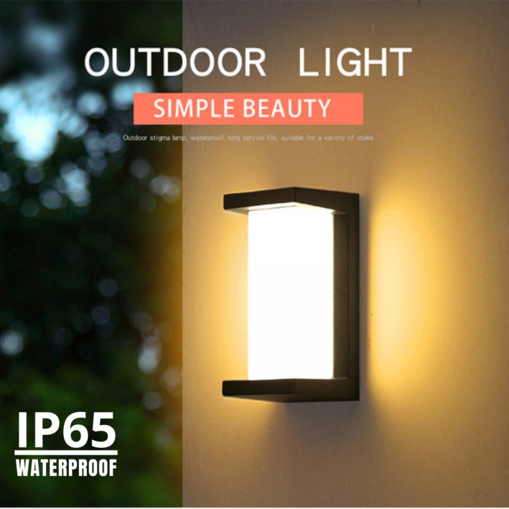 GAVT Lampu Dinding Hias Outdoor Wall Light 18W 26cm Warm White Model H