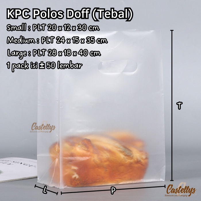 KPC Tas Plastik Import KPC Polos Doff Goodie Bag Hampers
