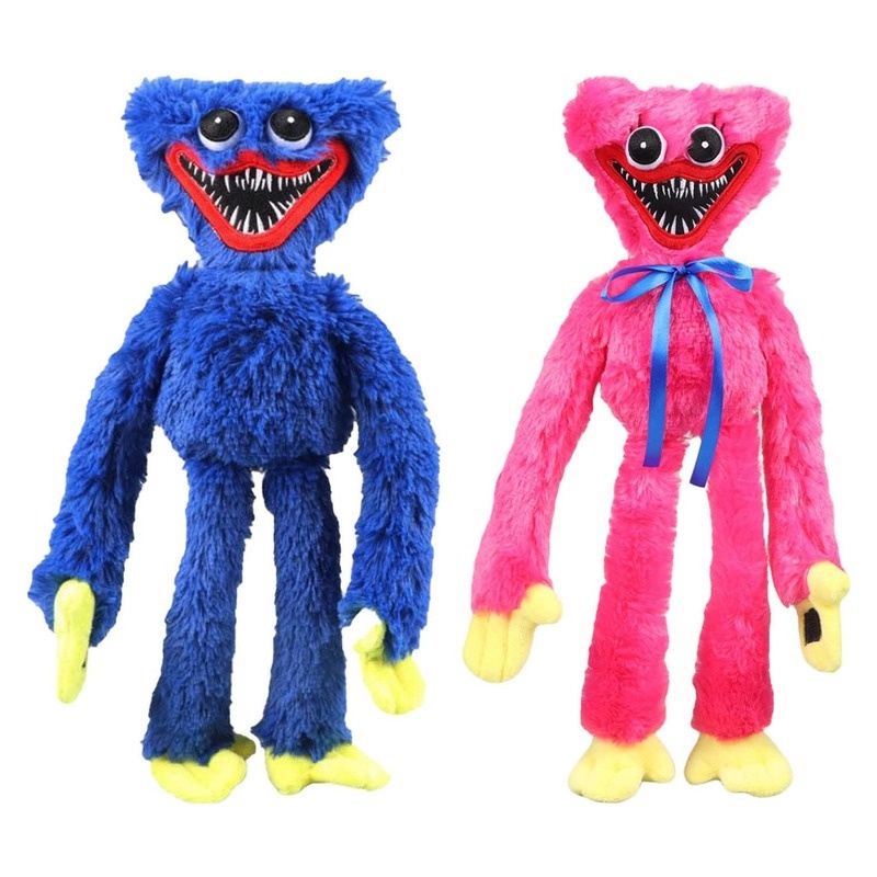 Mainan Mainan Boneka Stuffed Plush Kartun Huggy Wuggy Dari Poppy 40cm Untuk Hadiah Natal / Ulang Tah