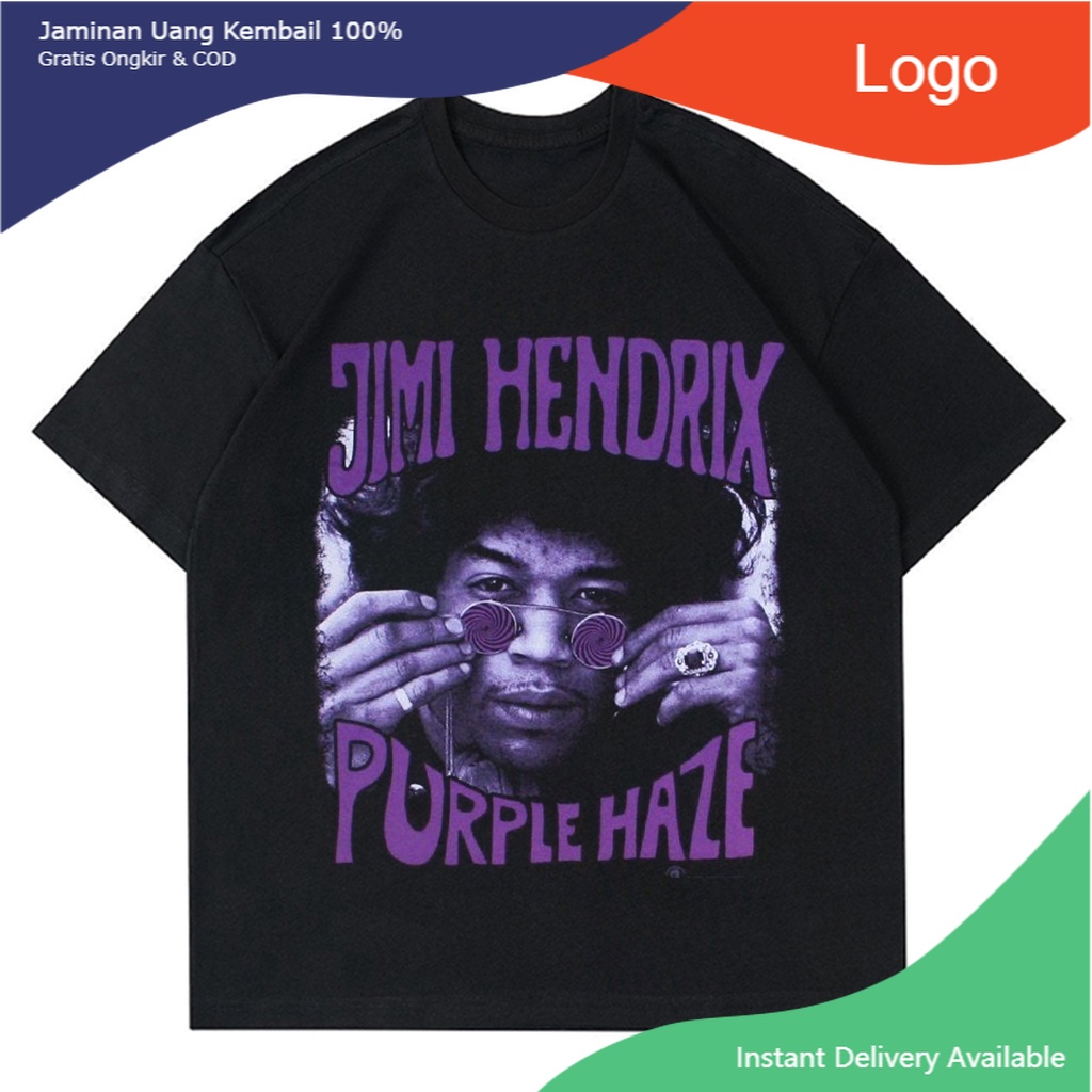 KAOS VINTAGE JIMI HENDRIX PURPLE HAZE | KAOS HITAM PRIA JIMI HENDRIX