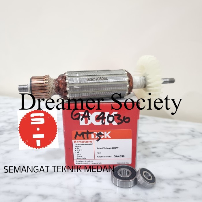 Berkualitas GA4030 ARMATURE ANGKER GRENDA GERINDA GRINDER 4" MAKITA DCK GA 4030 FGN659
