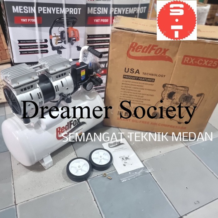 Berkualitas COMPRESSOR KOMPRESSOR KOMPRESOR OILLESS SILENT 1HP 1 HP REDFOX RX-CX25 GHL679
