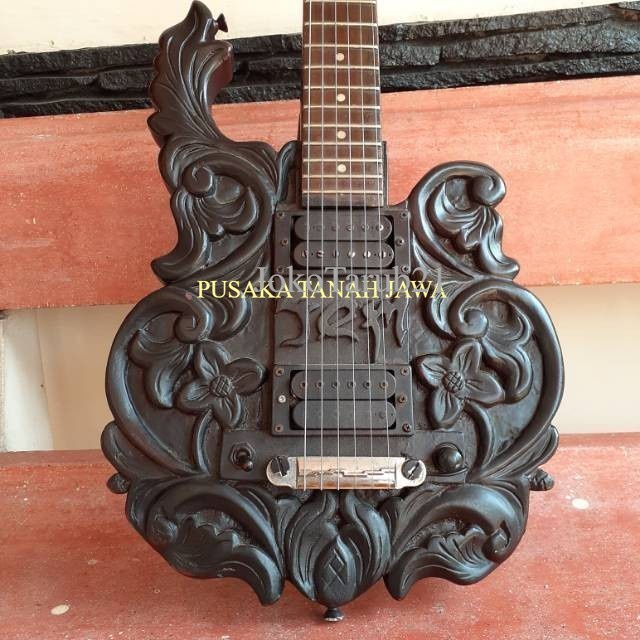 body gitar ukir kayu mahoni super bahan MENTAHAN fnx009 Murah murah