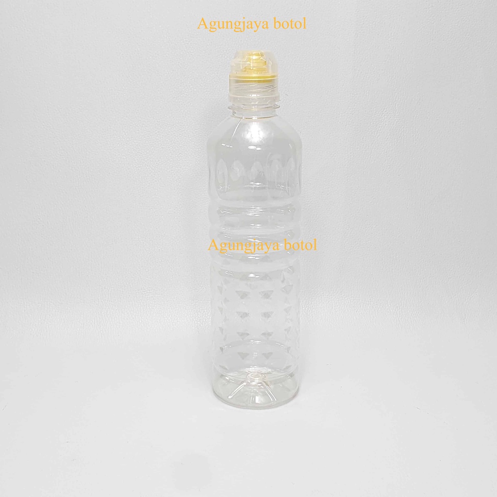 Botol Pet 600 ml Amdk Oval C Natural Tutup Aqua Exlusive / Botol Plastik / Botol Minuman / Botol Amd