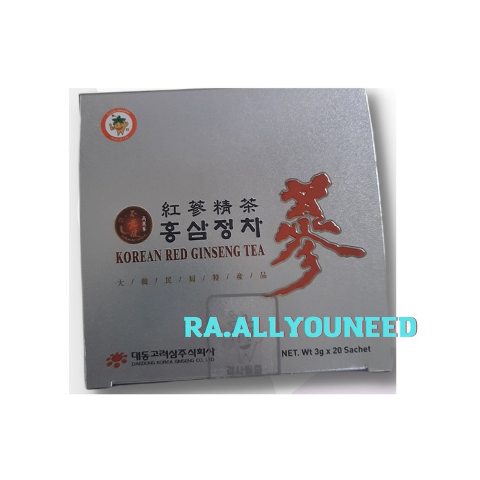 

Daedong Korean Red Ginseng Tea 60 gram ( 3 gr x 20 sachet )