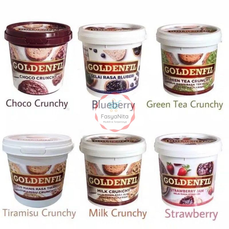 

GOLDENFIL CRUNCHY 1KG - SELAI COKLAT GREEN TEA KRANCI - CRUNCHY CHOCOLATE JAM - SELAI COKELAT RENYAH