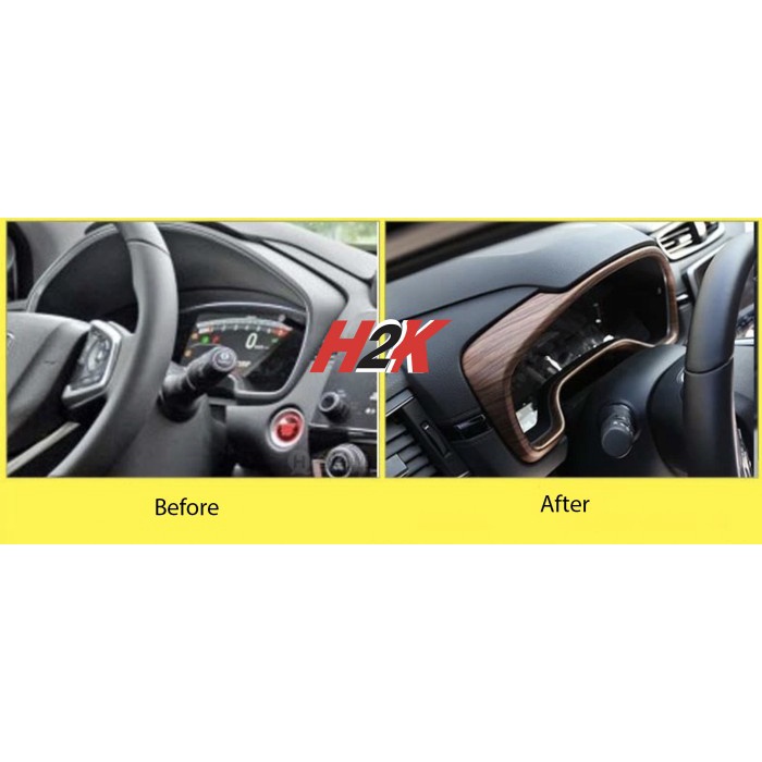 Aksesoris Honda Crv Turbo - Panel Cover Speedometer - Wood