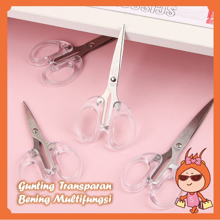 

Reseller Welcome - H5920 Gunting Transparan Bening Multifungsi / Gunting Transparan / Gunting Kertas Transparan Pemotong Kertas Scrapbooking