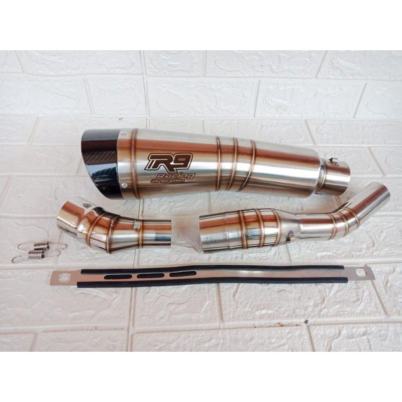 KNALPOT RACING R9H2 TITAN+SLIP ON  UNTUK NINJA 250 NINJA MONO CBR 250R CBR 150R R25 DLL.