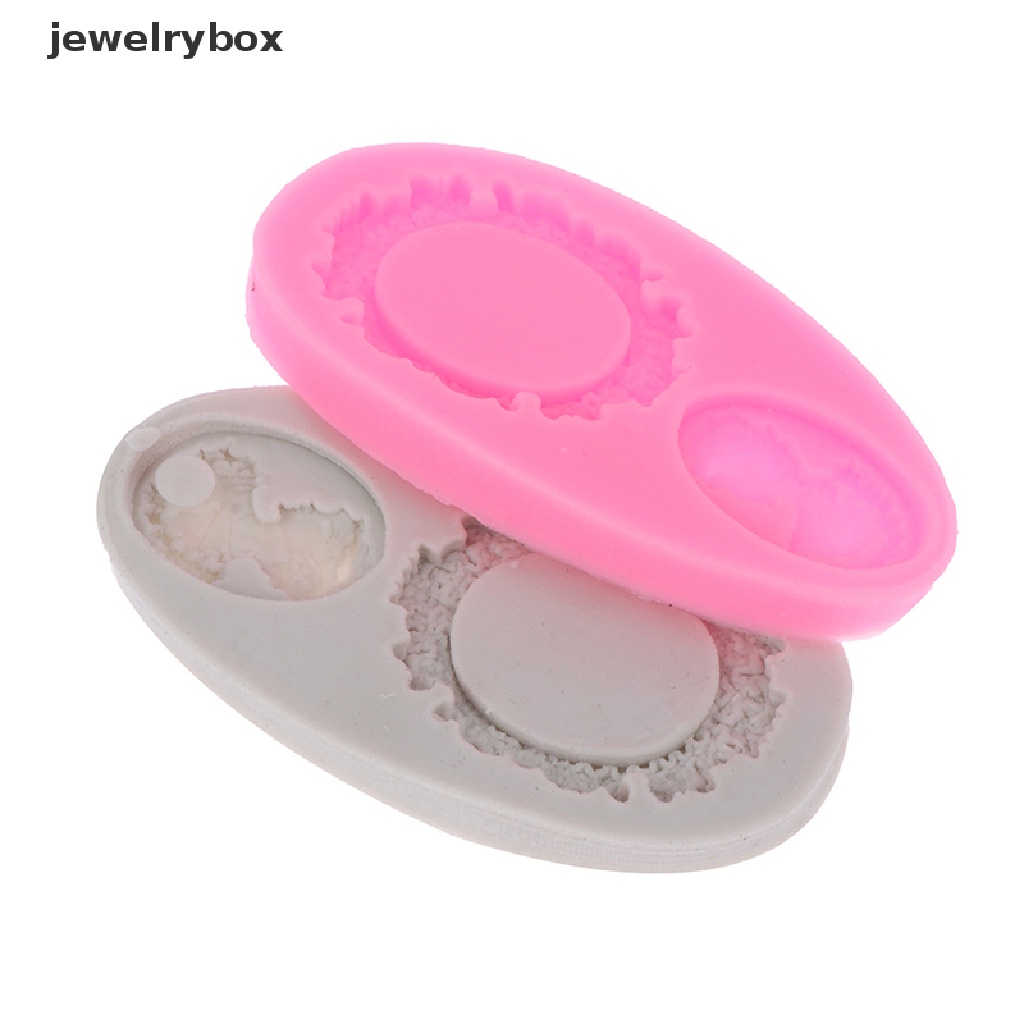 [jewelrybox] 1pcs Bingkai Cermin lady Cake Border Cetakan Silikon Cupcake Fondant Decorag Alat Butik