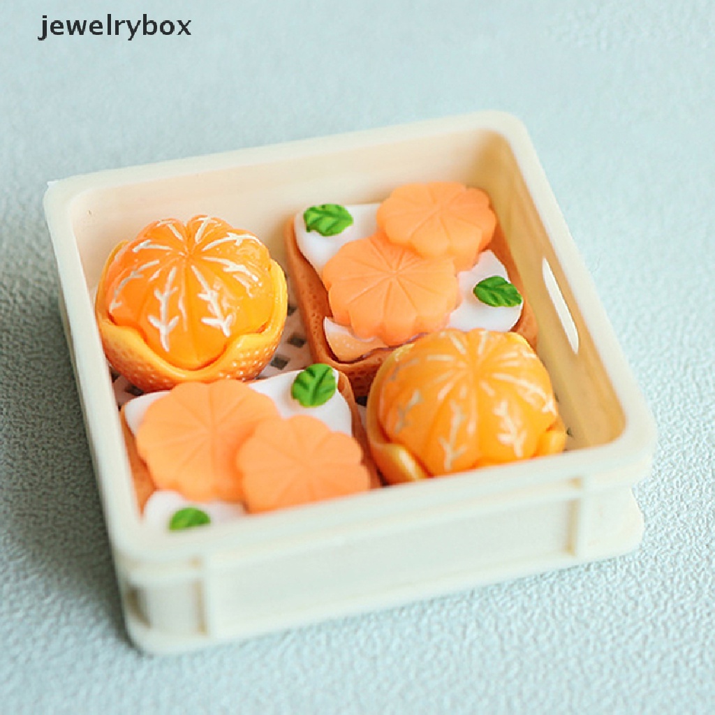 [jewelrybox] 1set1per12rumah Boneka Miniatur Kue Teh Sore Dessert Makanan Cupcake Keranjang Butik